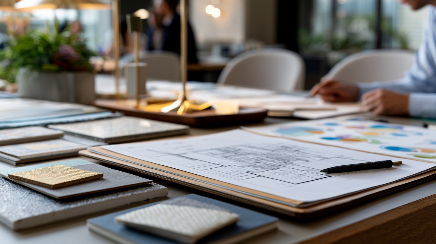 Proceso de diseño de espacios híbridos: planos y selección de materiales