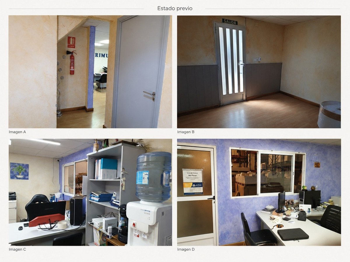 Oficinas Viva Acoustic Murcia — estado inicial antes de la intervención de interiorismo corporativo